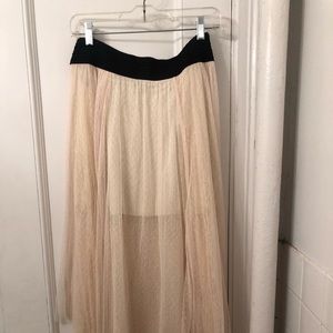 Free People Cream Midi Skirt size small